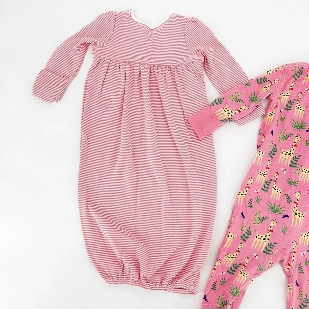 Hanna Andersson Giraffe Ralph Lauren Bundle Sleeping Gown Sleeper 6-12M